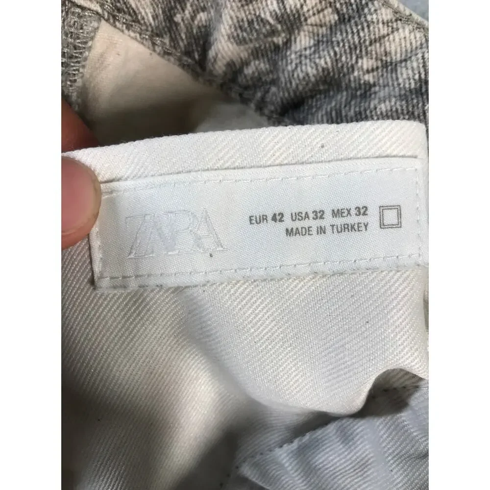 Zara Mens Light Cargo Camo Pants Size 32
